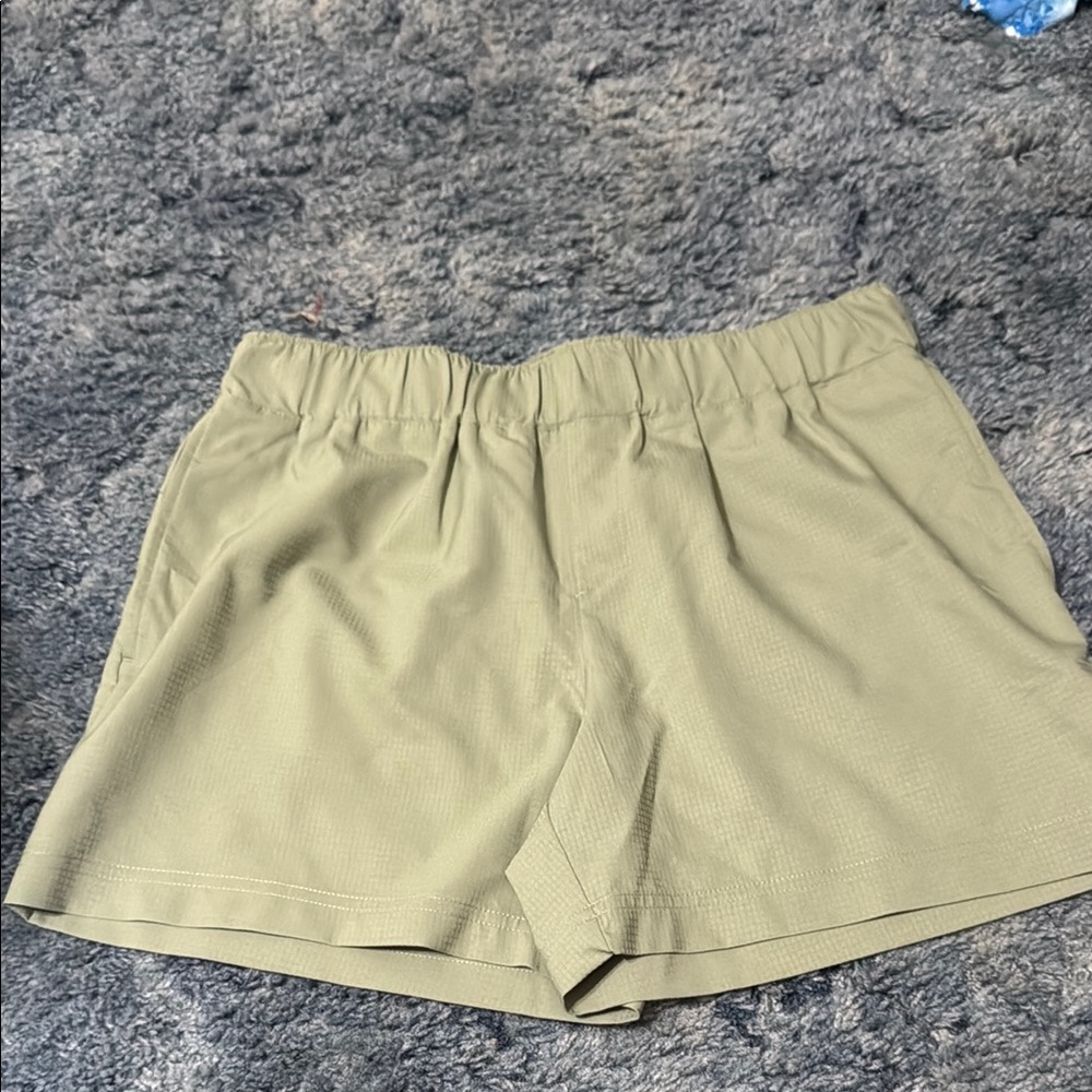 Olive Green Casual Shorts